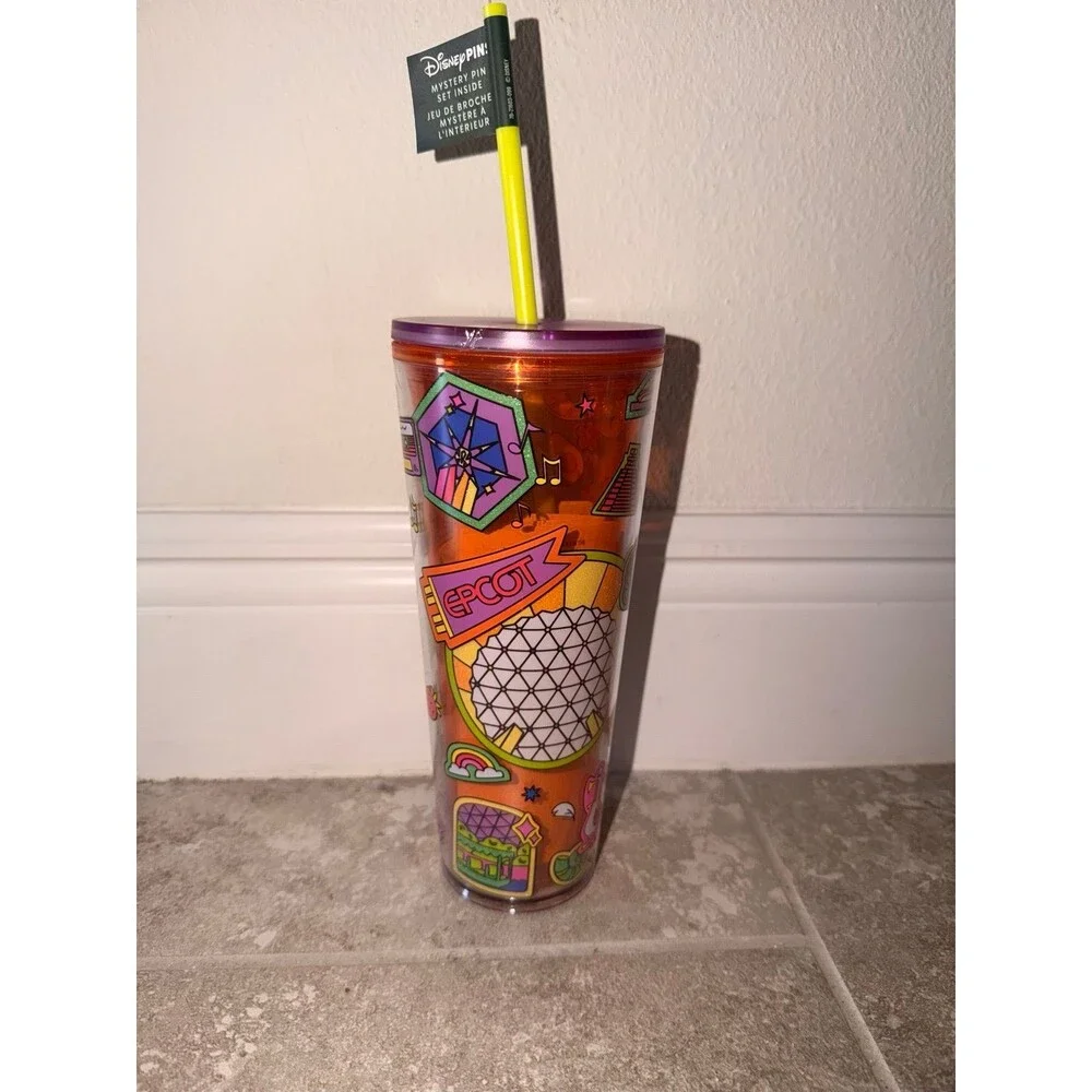 Walt Disney World x Starbucks Epcot Tumbler 24 Oz Pins NOT Included